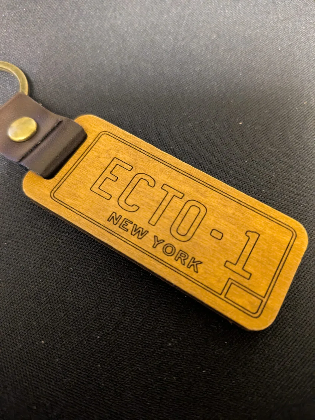 Ecto-1 License Plate Keychain